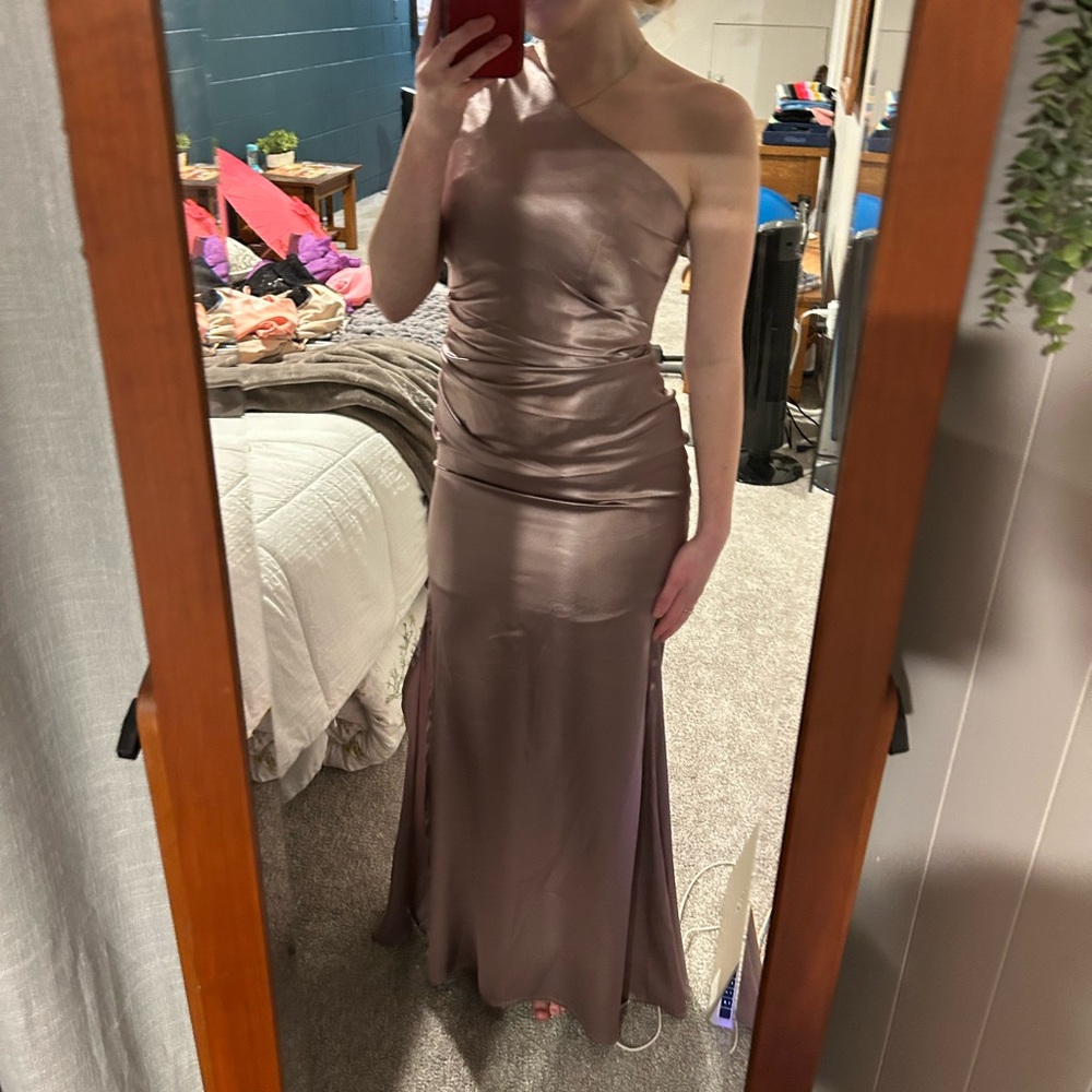 One Shoulder Bridesmaids Dresses Mermaid Prom Purple